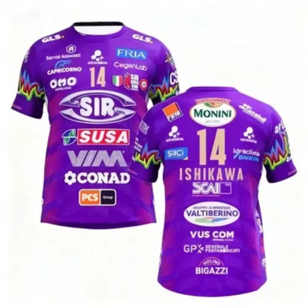 T-shirt de volley-ball 2026 N°14 - Essentiel d'été pour homme
