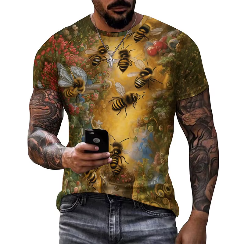 T-shirt graphique équation en accent d'abeille pour hommes et femmes