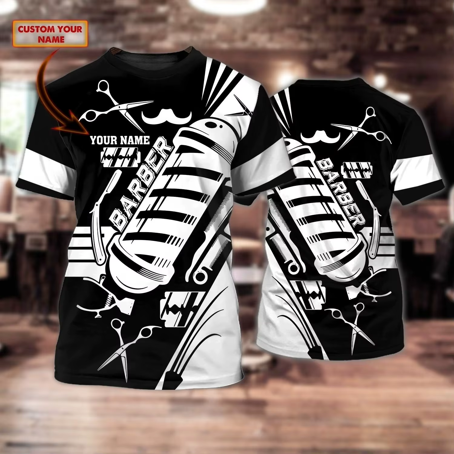 T-shirt Barber Life unisexe