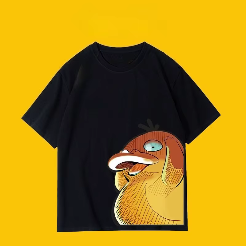 T-shirt style coréen Anime Pokemon Psyduck pour hommes et femmes