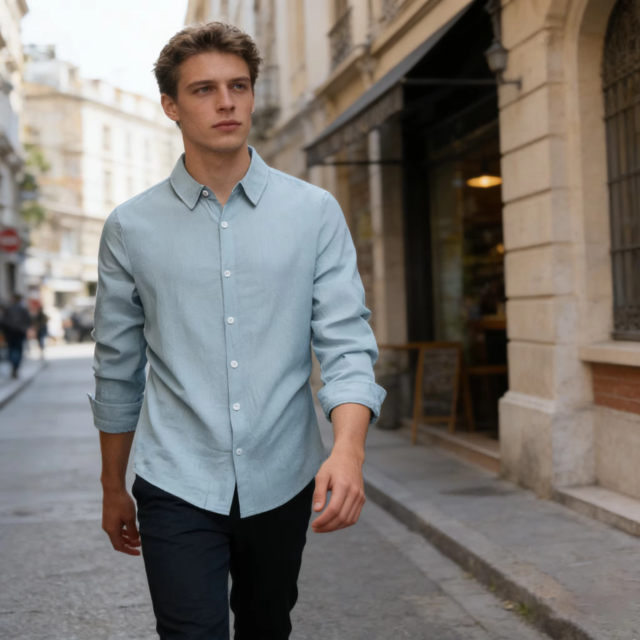 Chemise en coton et lin pour homme, vêtements décontractés pour homme, hauts de qualité supérieure, chemises noires et blanches, chemise à manches longues pour homme, style business