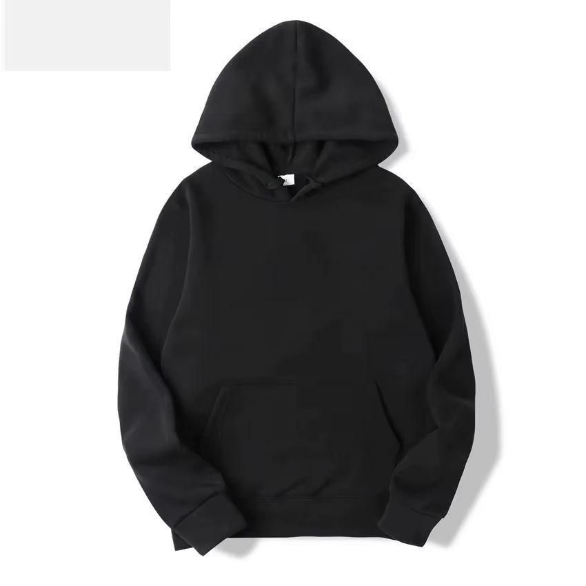 2025 sweat à capuche unisexe sweat-shirt de couleur unie pour hommes et femmes à manches longues pull de poche enfichable