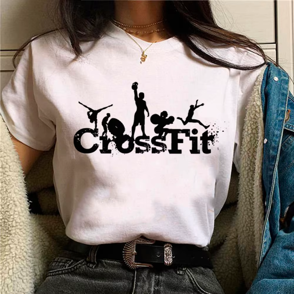 Crossfit Fitness t-shirts femmes manga graphique streetwear haut femme années 2000 vêtements de créateurs japonais