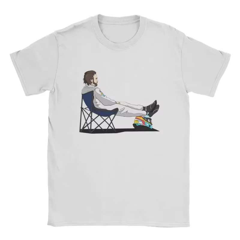 Fernando Alonso-T-shirt à manches courtes et col rond pour hommes