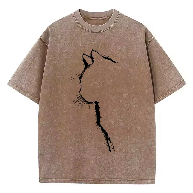 T-shirt vintage délavé 100% coton