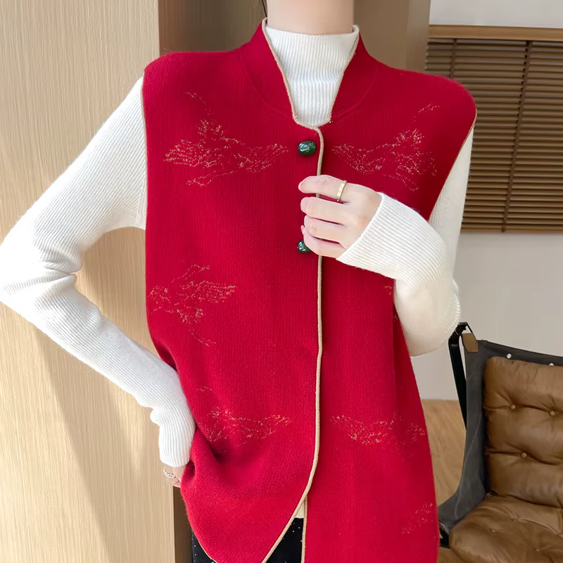 Gilet sans manches en laine Pure pour femme