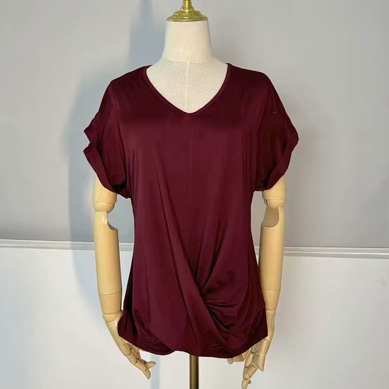 2025 nouvelle chemise chemisier hauts bureau dame printemps été décontracté T-Shirts amples
