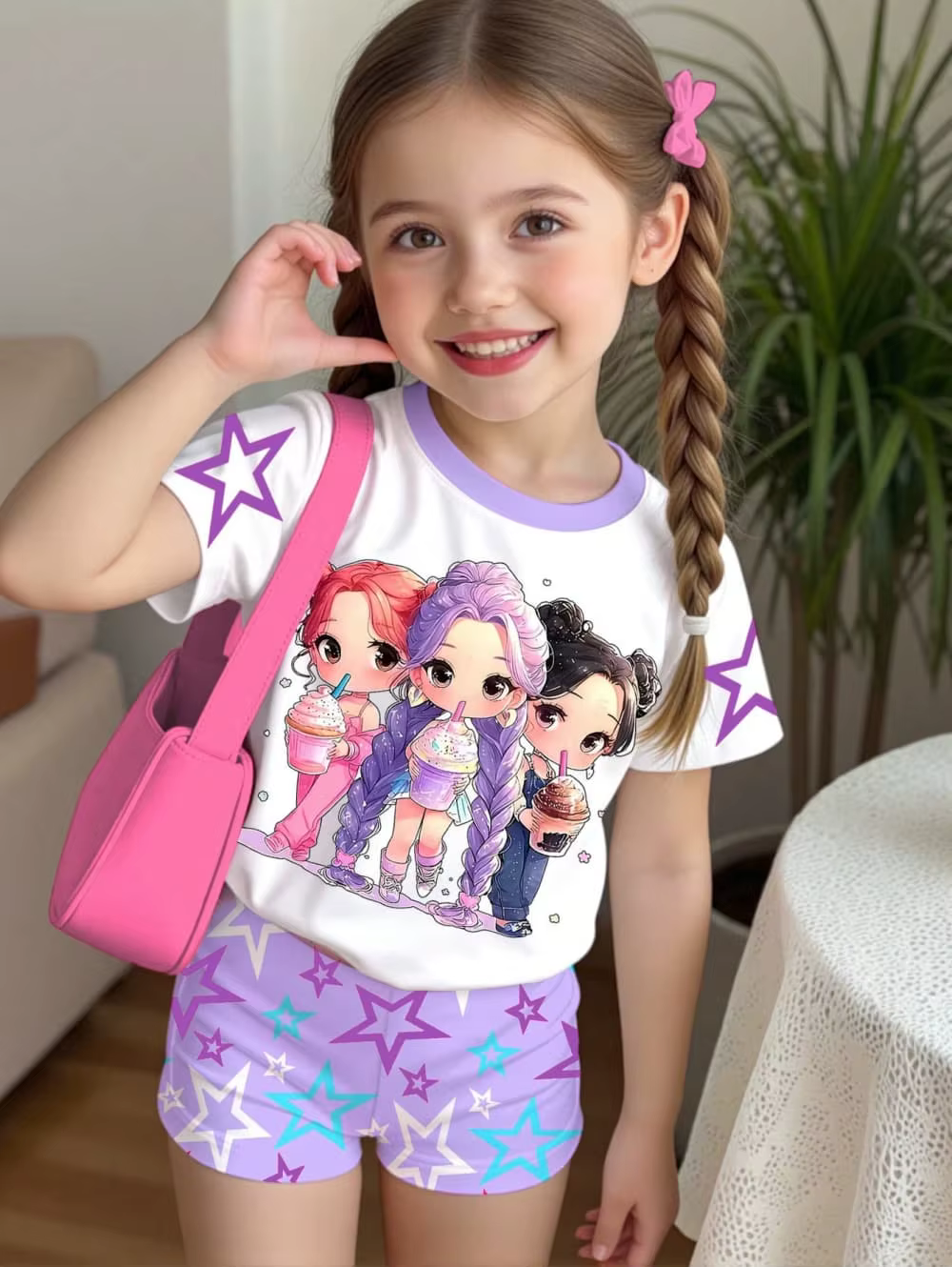 Ensemble de t-shirts K-Pop pour filles