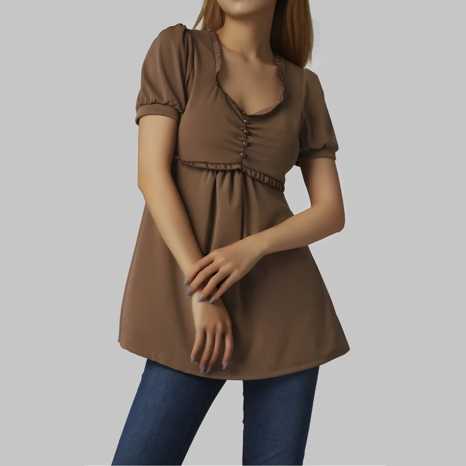 T-shirt à volants pour femmes