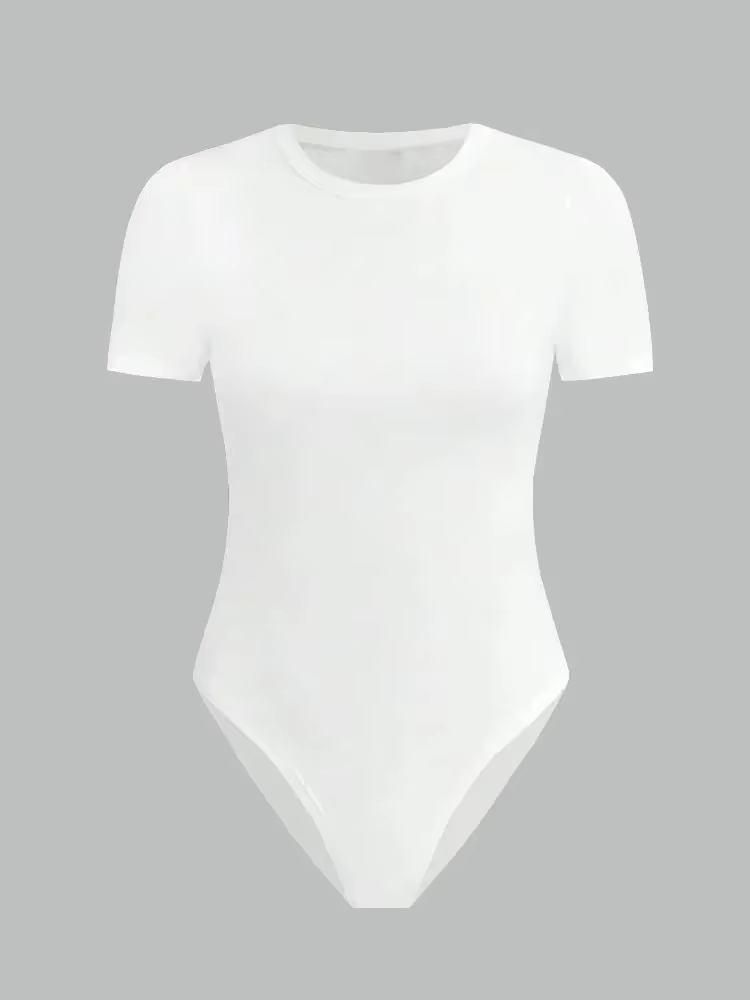 Body basique à manches courtes pour femmes