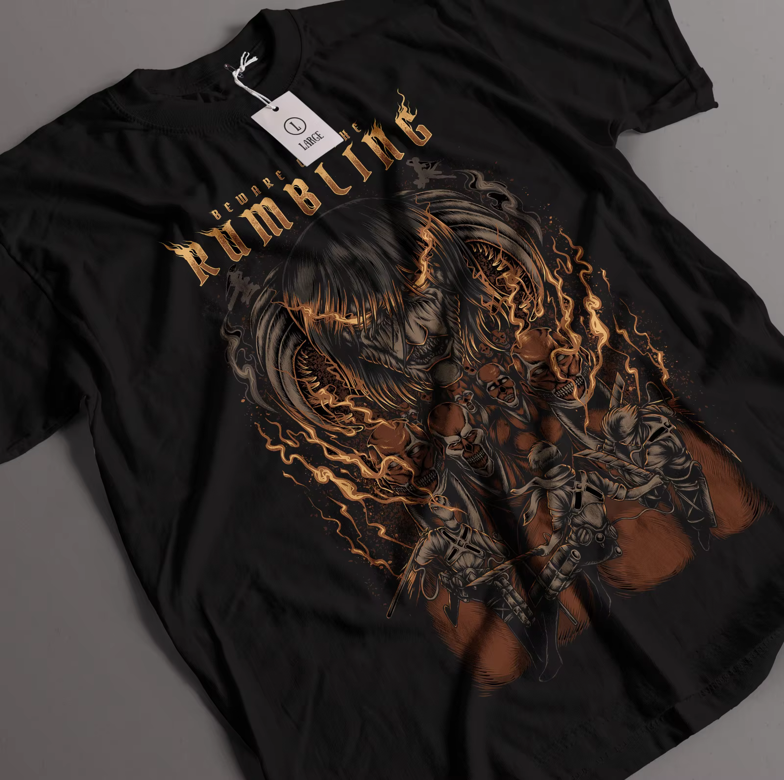 T-Shirt Anime Attack on Titan, Eren Final Shingeki No Kyojin AOT