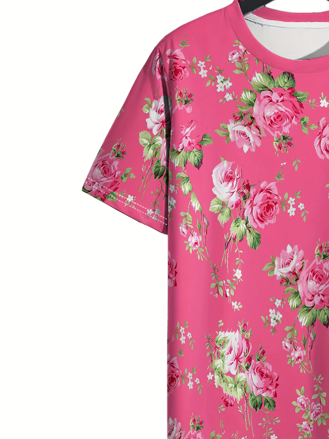 T-shirt pour femme - Motif floral rose