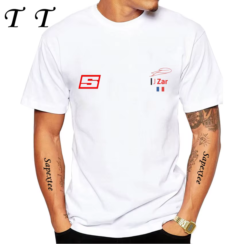 Johann Zarco 5 France GP équitation T-Shirt nouvel été hommes à manches courtes Hip Hop Sport garçon t-shirts occasionnels moto hauts blancs