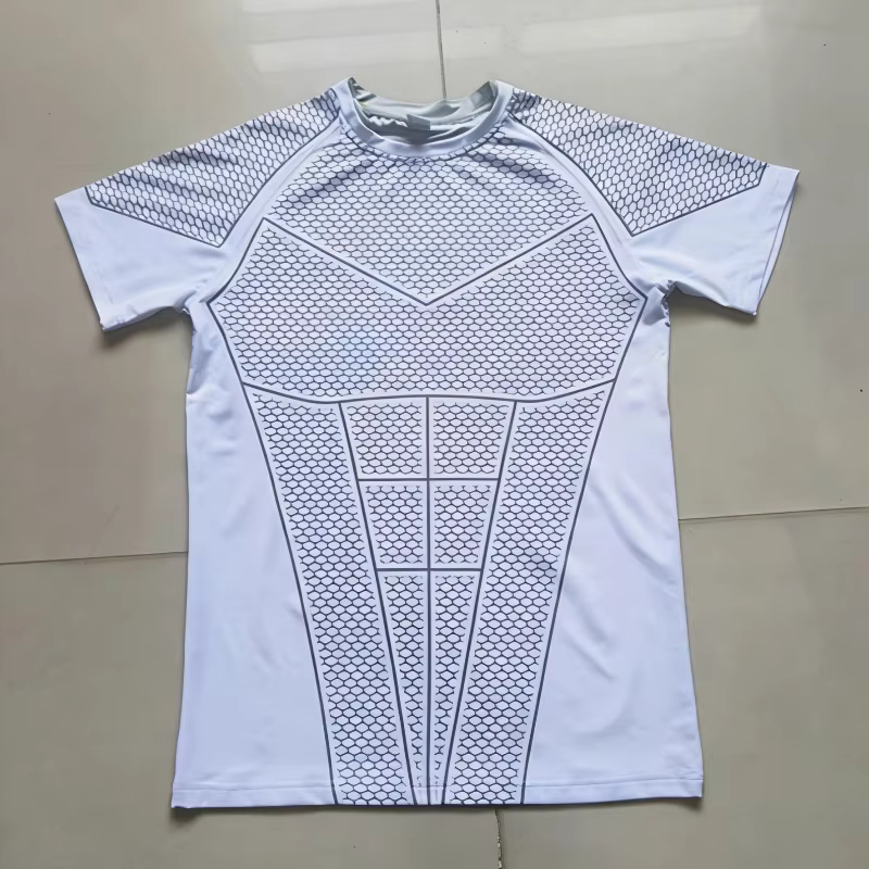 T-Shirt homme Superman Sport Fitness séchage rapide respirant élastique coupe ajustée manches courtes haut d'entraînement