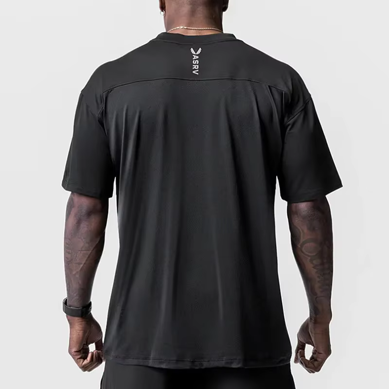 T-shirt de gymnastique surdimensionné à manches courtes pour hommes