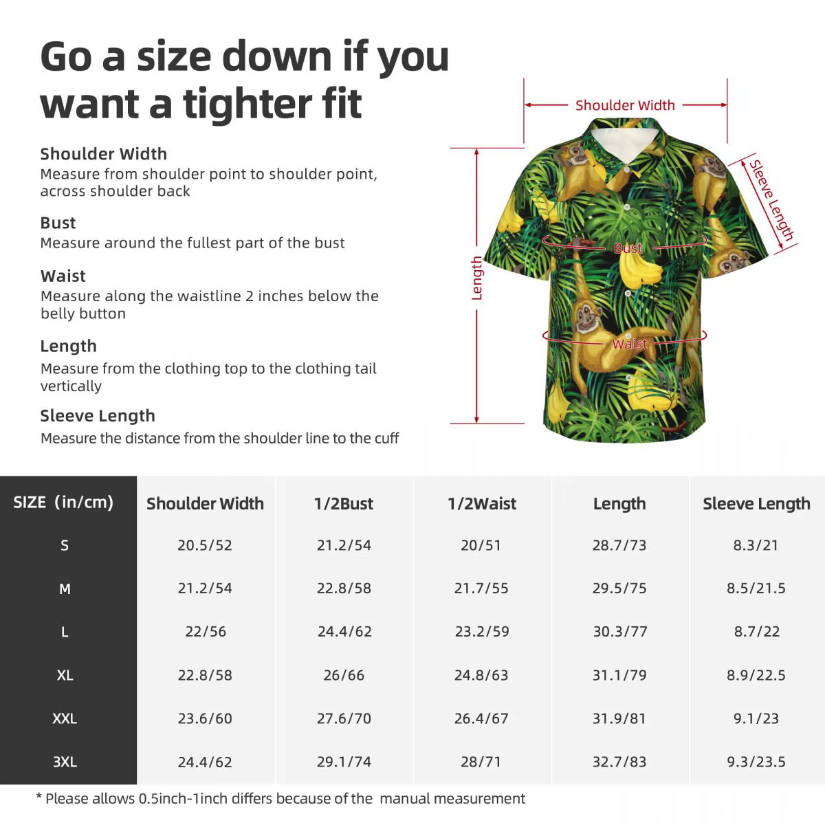 Chemise de Plage à Manches Courtes pour Homme
