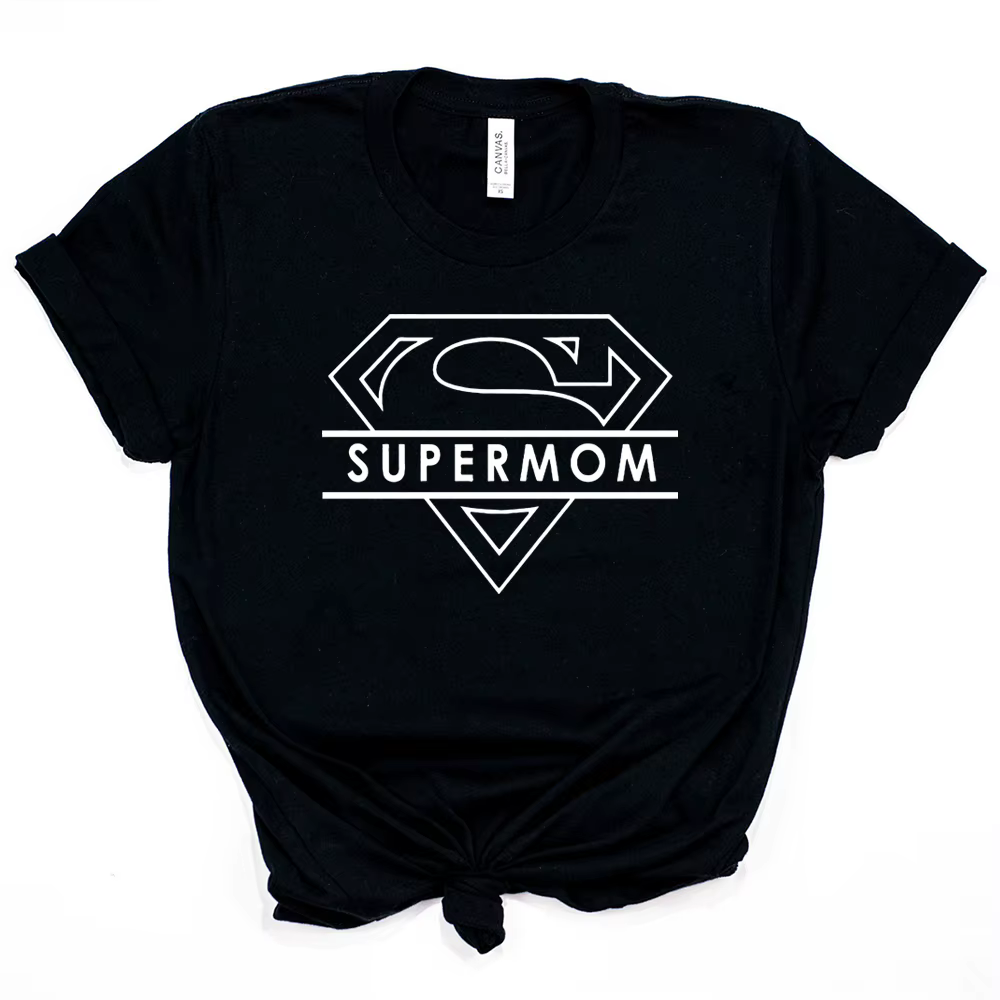 T-shirt drôle Super maman rétro