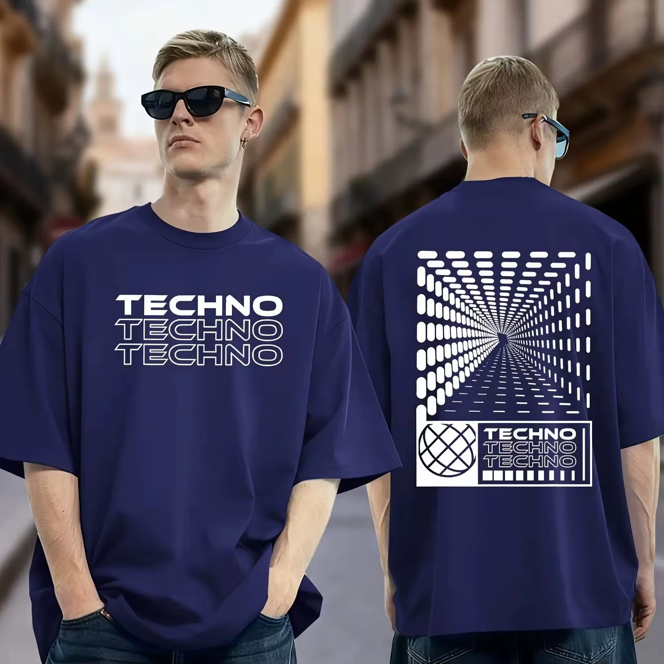 T-shirt minimaliste en coton 100% pour hommes