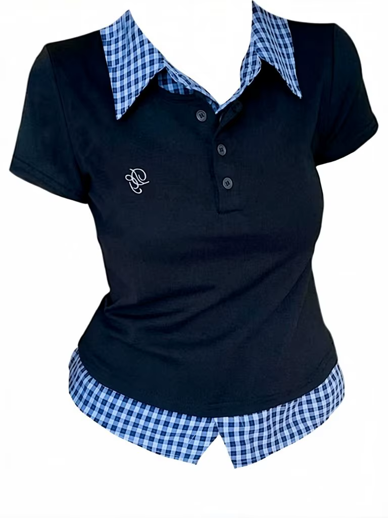 T-shirts à col preppy pour femmes