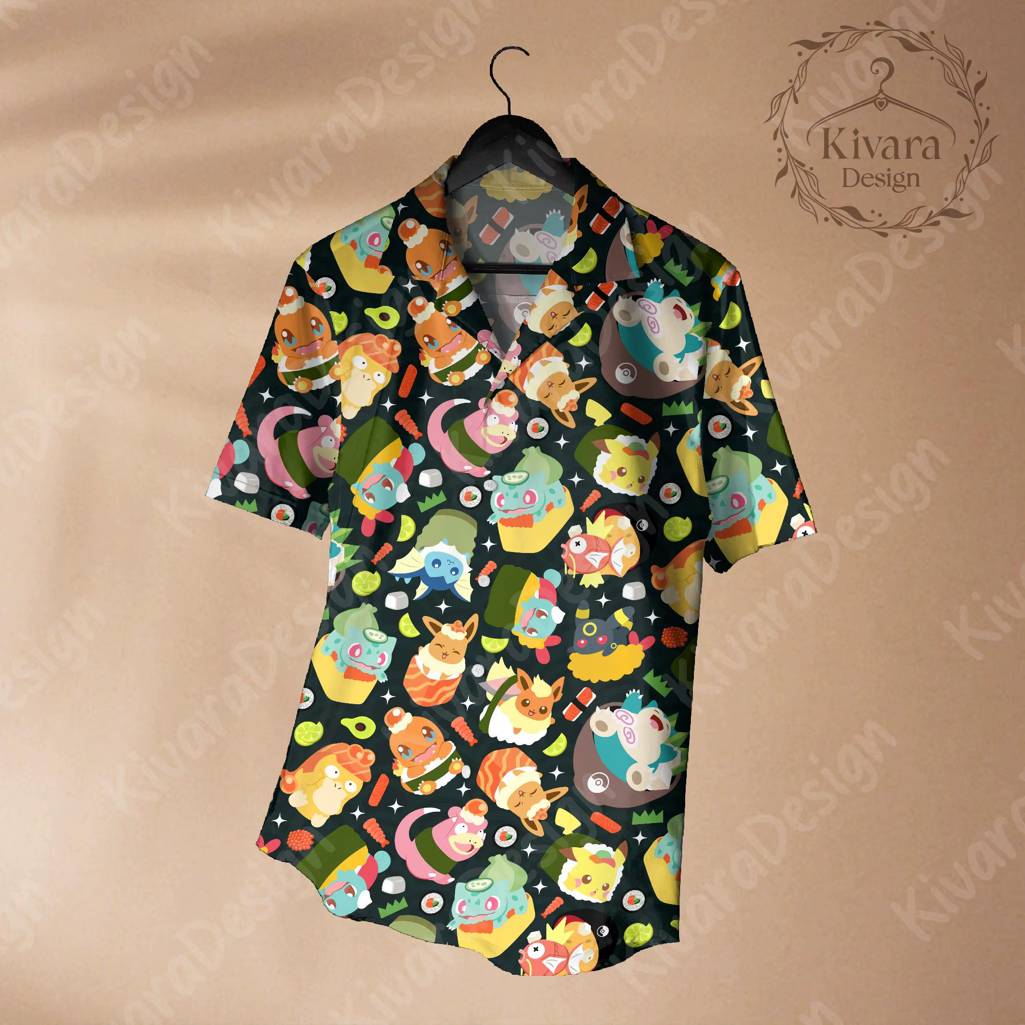 T-shirt à motif Manga Food, chemise hawaïenne, Pokémon, Anime, T-shirt graphique, pour hommes, vêtements de sport et de loisirs d'été, vêtements pour enfants, Y2k, pour femmes ﻿