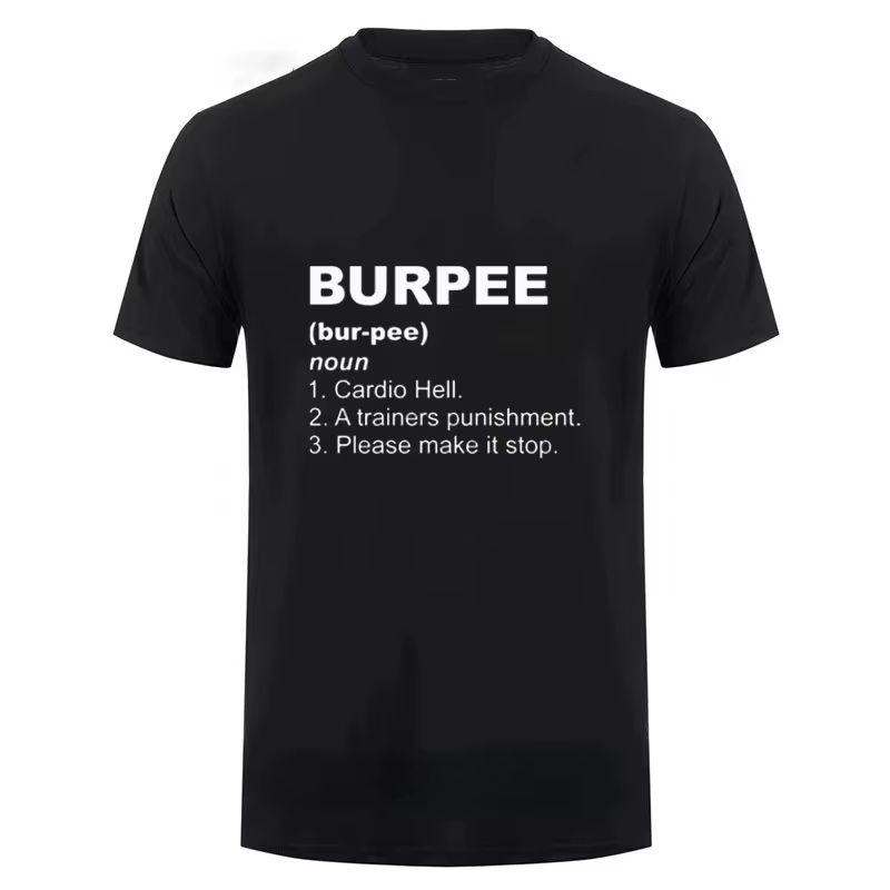 T-shirt Crossfit Burpee King en coton pour hommes et femmes, Streetwear d'été