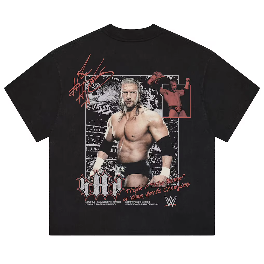 Triple H 100% coton chemise homme surdimensionné portrait graphiques