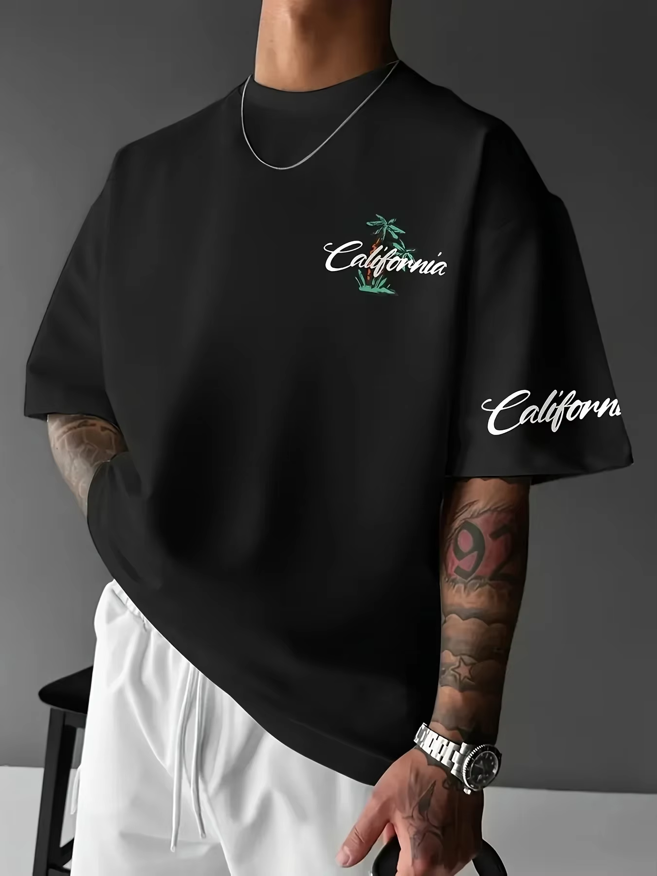 T-shirt pour homme à motif Santa Barbara Californie