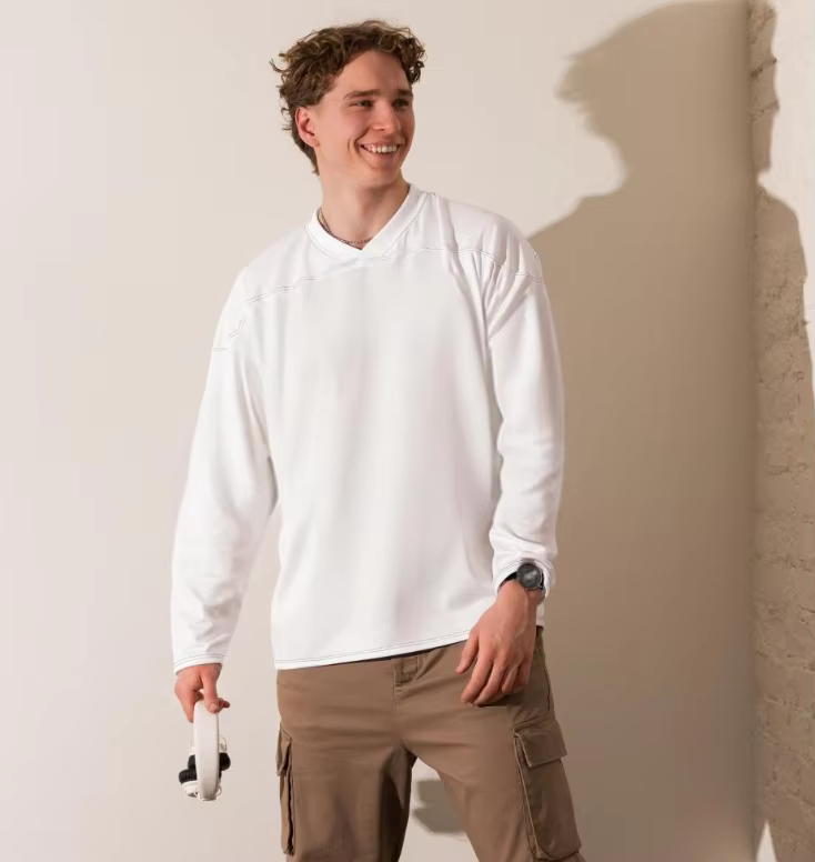 Chemise à manches longues personnalisée Jersey printemps/automne hommes femmes vêtements de sport maillot de Football col en v T-Shirt personnalisé mode y2k haut