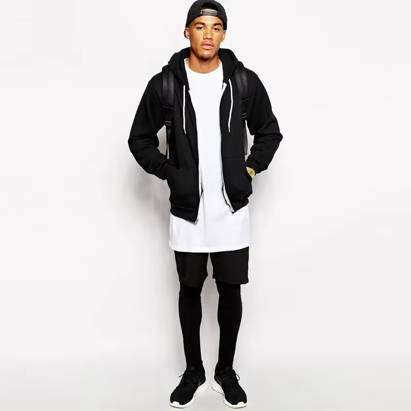 T-shirt long blanc en coton pour homme