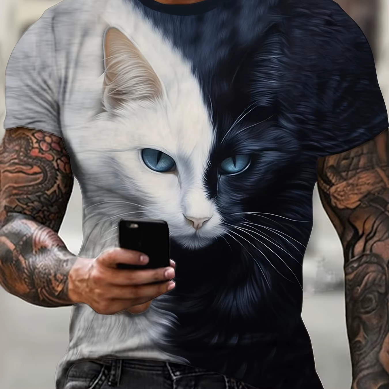 T-shirt manches courtes col rond pour homme
