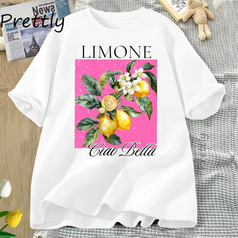 Aquarelle citrons T-Shirt limone fleurs de citron