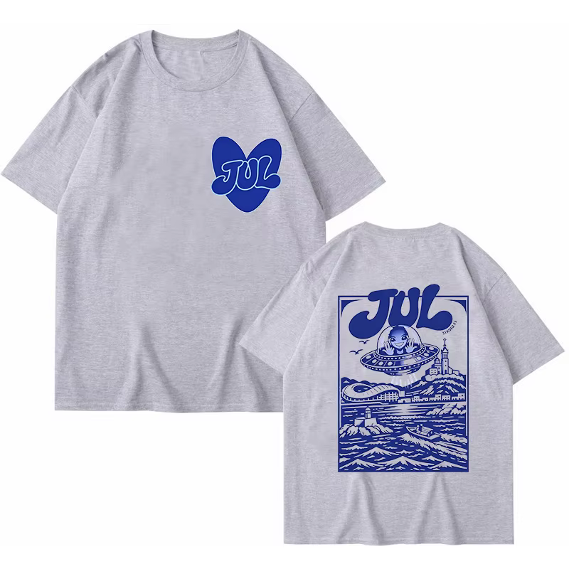 T-shirt Oversize Rapper Jul pour Homme et Femme – Vêtement Tendance Hip Hop à Manches Courtes