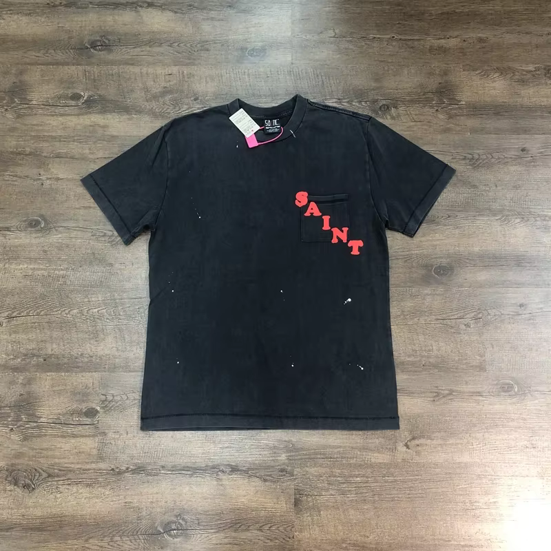SAINT OF MICHAEL 1:1 mode Streetwear qualité hauts décontracté surdimensionné t-shirt 100% coton ample Vintage