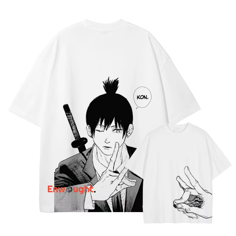 Hayakawa Aki T-shirt Anima Makima Denji Vintage lavé hauts t-shirts tronçonneuse démon manches courtes Manga graphique