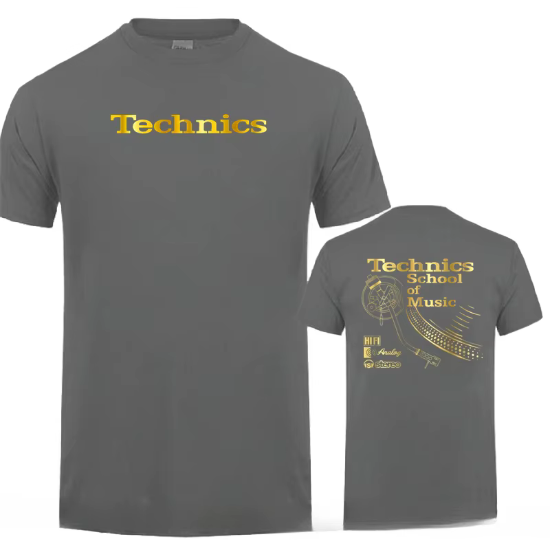 T-shirt Vintage DJ Long Play Technics School of Music pour Homme