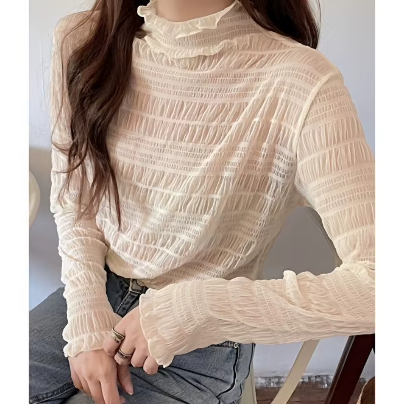 T-Shirts en maille à manches longues pour femmes