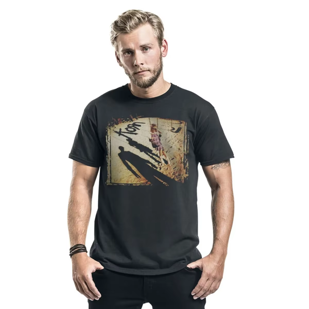 T-shirt en coton graphique Top Korn unisexe