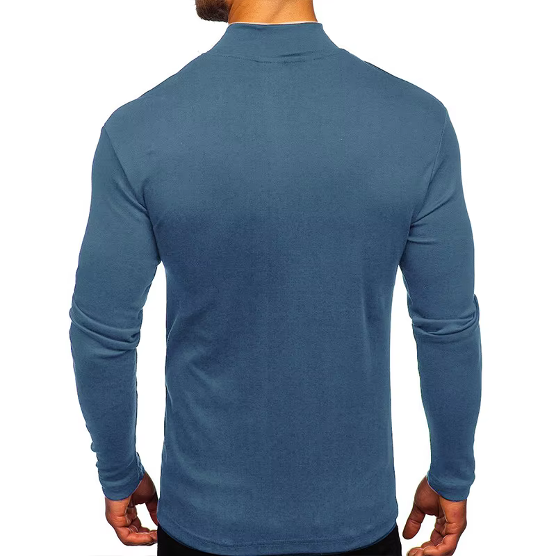 T-shirt à manches longues et col roulé pour homme