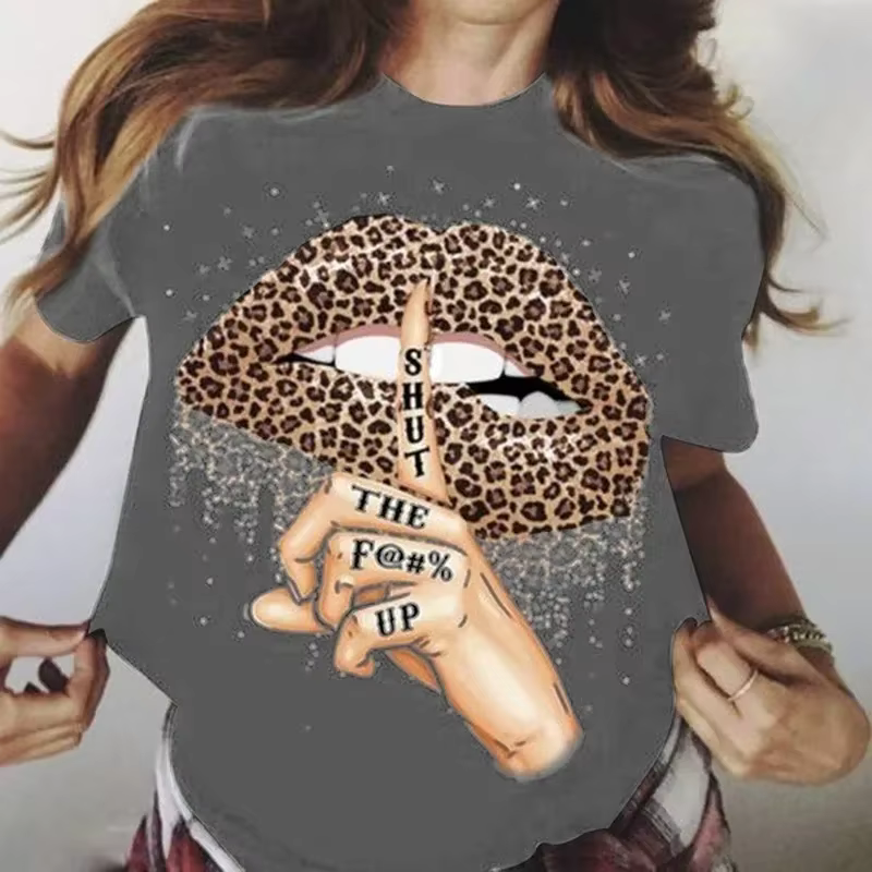 T-shirt manches courtes col rond femme