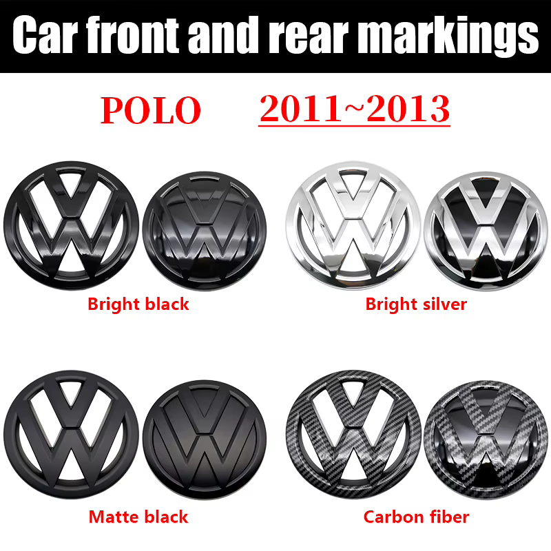 Emblème de calandre avant et de coffre arrière pour VW Volkswagen Polo 2011-2013 2014-2018 2019-2024 Accessoires Décoration Autocollant