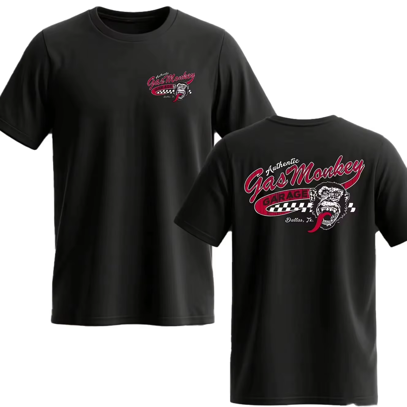 Nouveau T-shirt Homme Double Face en Coton Essentiel Gas Monkeys Garage Été 2026 – Collection Incroyable