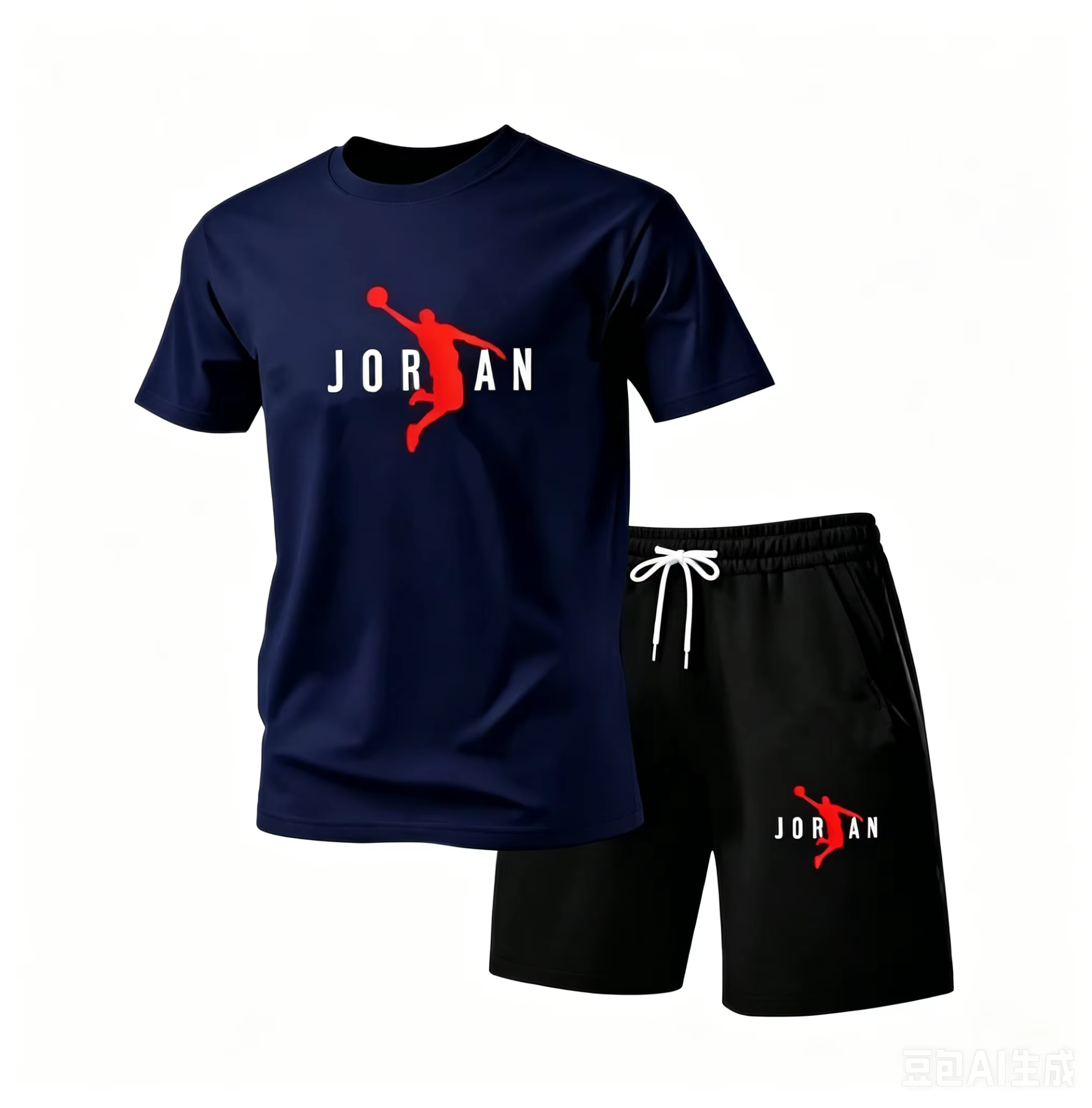 Ensemble t-shirt et short de course à séchage rapide pour homme