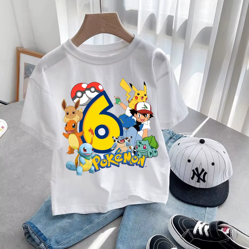 T-shirts Anime Pokemons Kawaii pour enfants