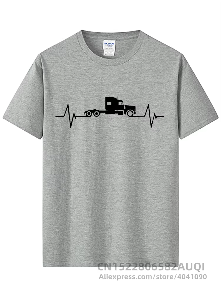 Chauffeur de camion battement de coeur amour t-shirt gars arrivée Simple Camisetas