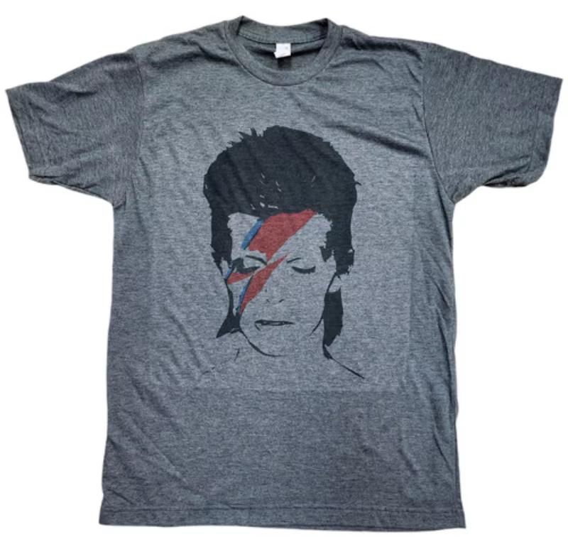 T-shirt unisexe David Bowie à taille basse, T-shirt rétro noir amusant, t-shirt graphique en pur coton pour couple, style streetwear d'été