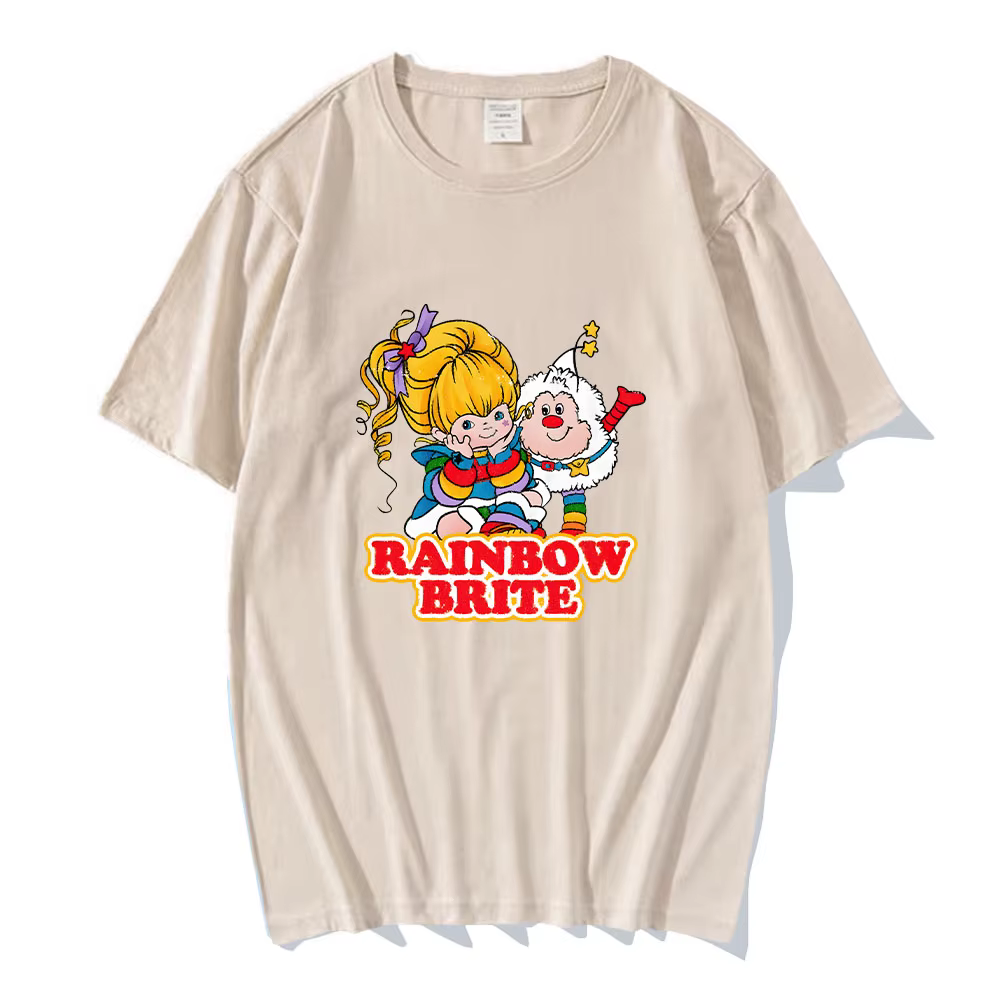 T-shirt à col rond en pur coton pour femme