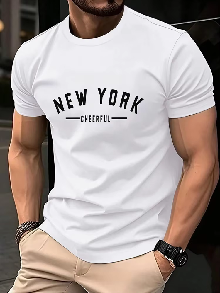 T-shirt pour homme de haute qualité 100% coton à manches courtes