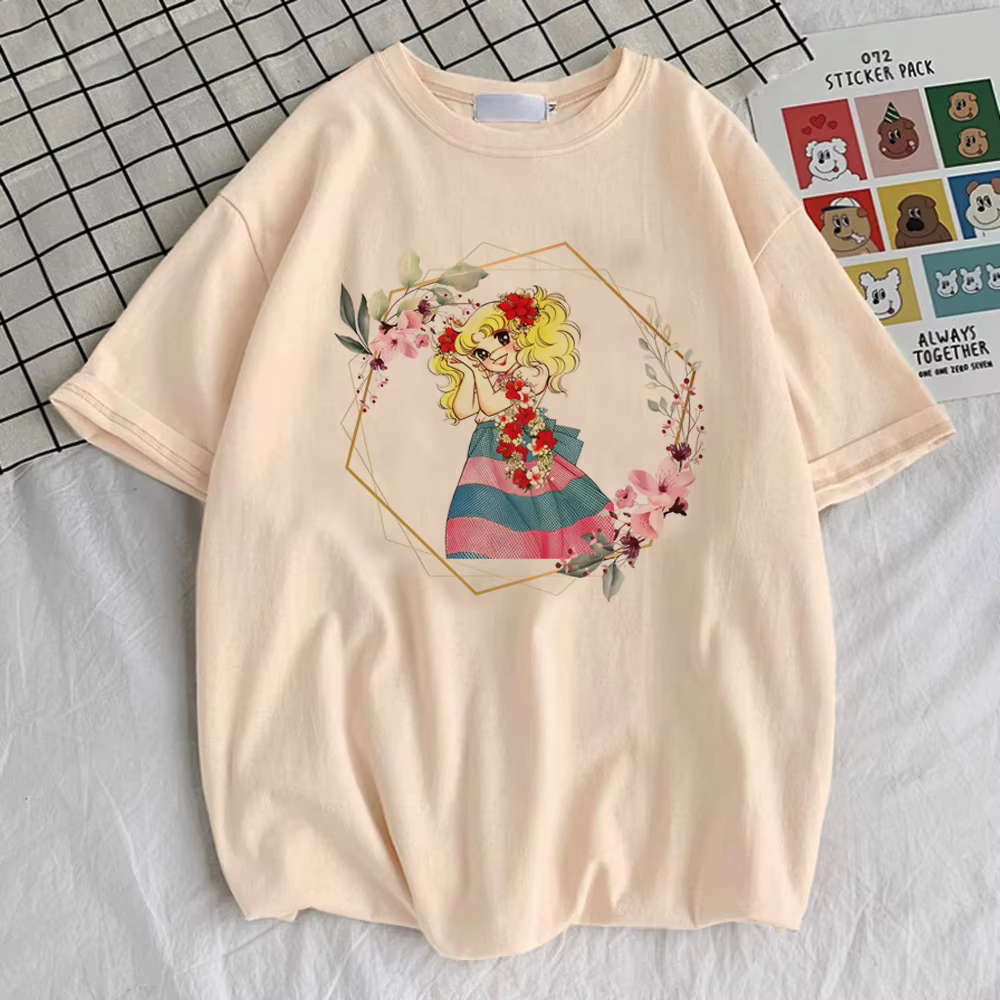 Candy Candy t-shirt fille Vintage kawaii à la mode graphique esthétique top t-shirts 2000s Pop Culture rétro esthétique Grunge Pastel