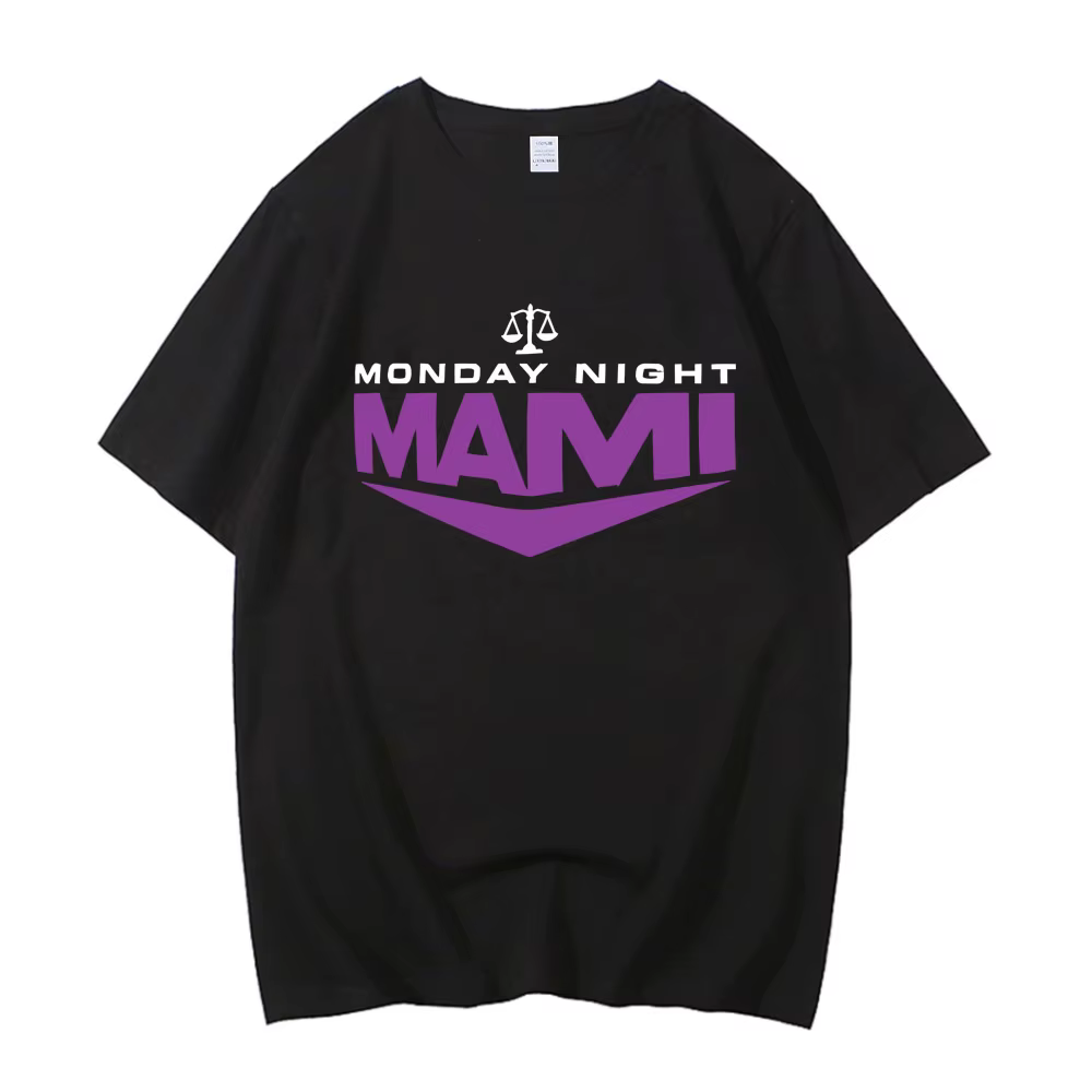 Fête des mères je suis votre Mami Rhea Ripley t-shirts hommes haute qualité coton lundi nuit