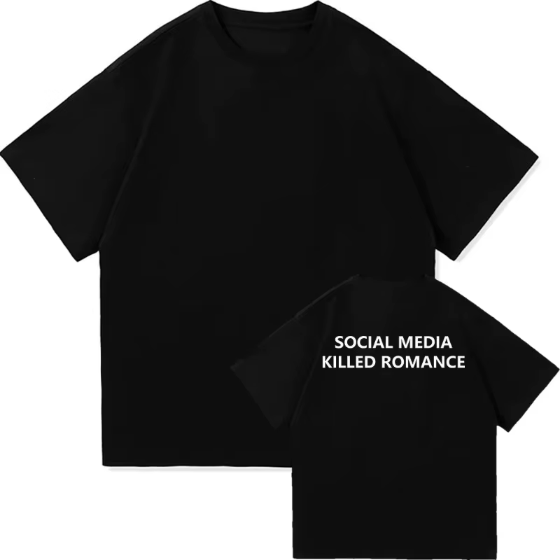 Nouveau T-shirt 2026 Social Media Killed Romance Summer pour Hommes et Femmes